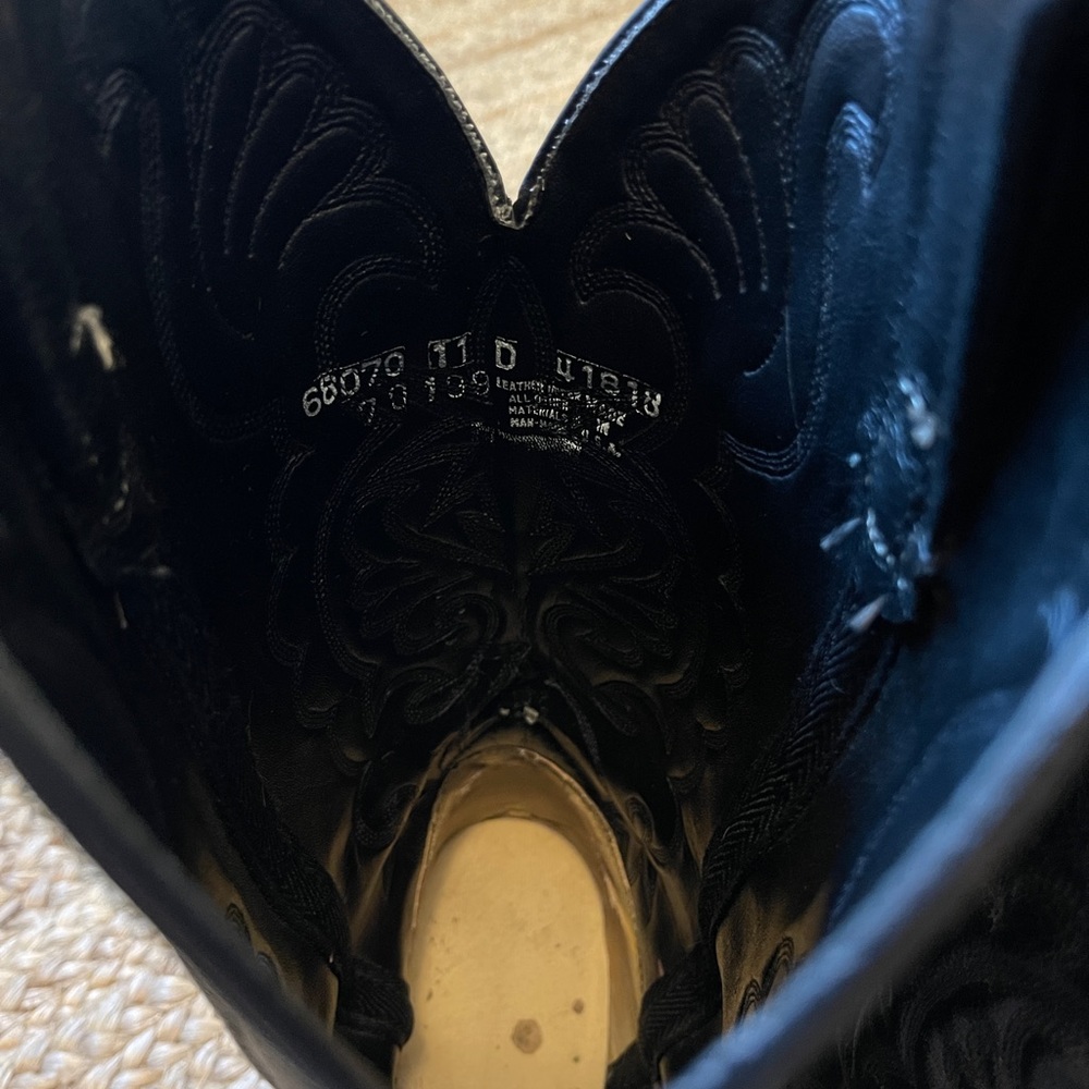 Men’s size 11 D Black cowboy boots - Picture 5 of 11